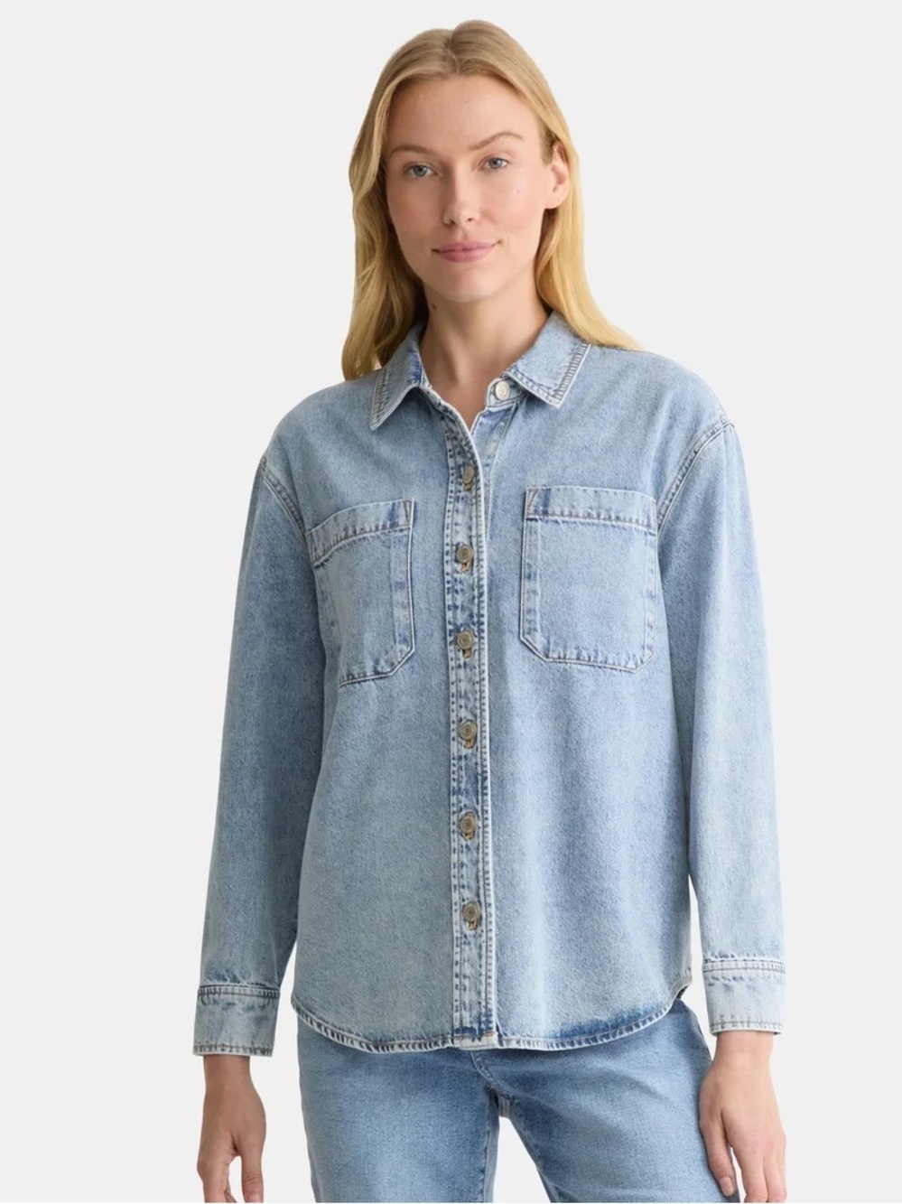 Time and Tru Denim Overshirt - size Large